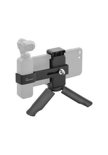 Reedark Djı Osmo Pocket İçin Cep Telefonu Tutucu, Kamera Klipsi Ve Mini Tripod Seti - Abs Malzeme, Siyah Renk