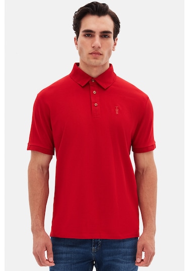 Twn Slim Fit Kırmızı Pike Dokulu T-shirt 4ec146011784m Kırmızı