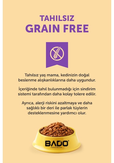 Bado Gurme Yaş Yetişkin Kedi Maması Tavuklu 85 Gr 36 Adet