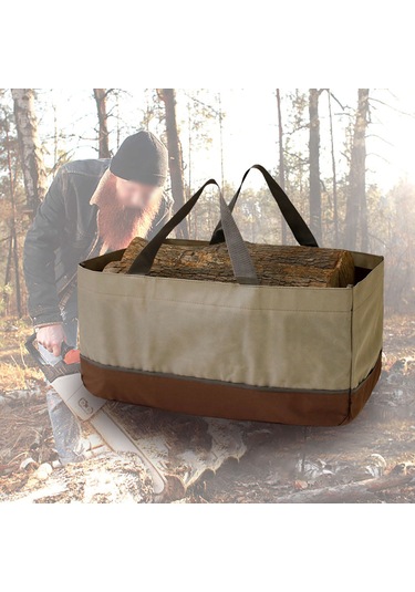 Aubyhe Dayanıklı 600d Oksford Kumaş Odun Taşıma Çantası - Yüksek Kapasiteli, Çok Fonksiyonlu Taşımacılık Aracı