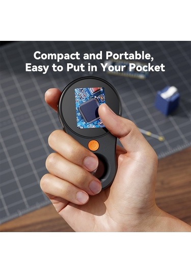 Novahub Siyah/beyaz Renk Seçenekli, 500x Büyütmeli, 2.0 İnç Ips Ekranlı, Type-c Portlu Dijital Büyüteç Siyah Siyah