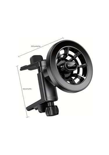 Xuweiwei Siyah 360 Derece Dönebilen Lüks Hava Çıkışı Telefon Tutucu Manyetik Sabit Dayanıklı Malzeme