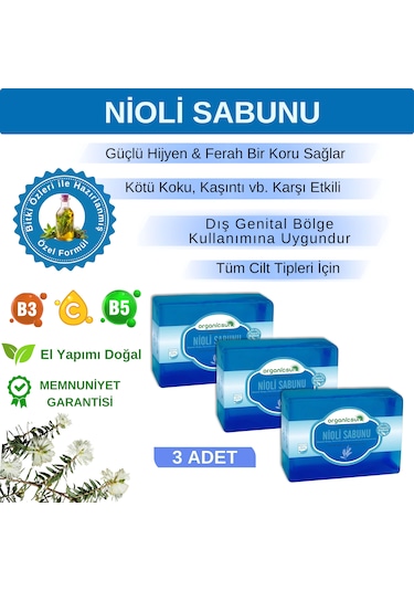Organicsun Doğal Nioli Sabunu 3 x 140 G