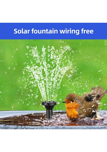 Wezone Güneş Enerjili 1.5w Su Pompası - 160l/saat Debili, 8 Nozullu Bahçe Ve Havuz İçin