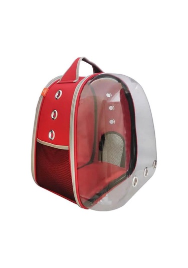 La Vista Büyük Astronot Kedi, Küçük Köpek Sırt Taşıma Çantası Kırmızı 30-40-45cm