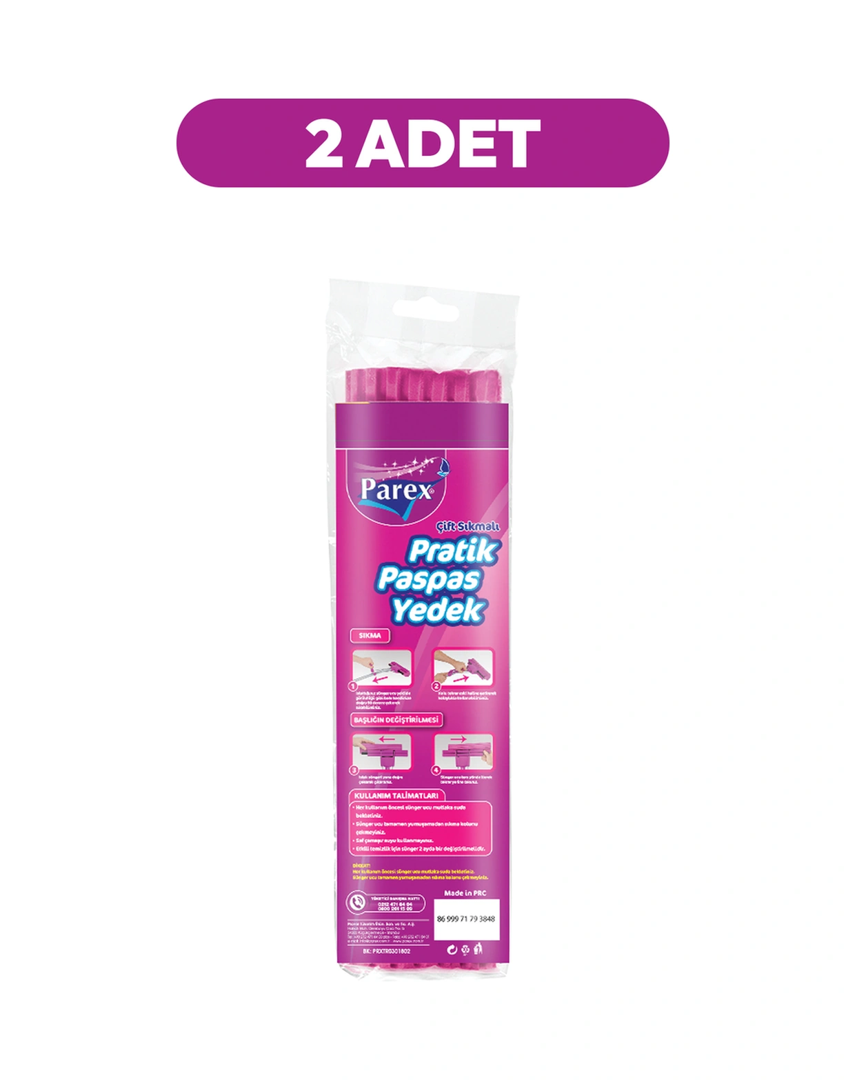 Pratik Paspas Çift Sıkmalı Yedek 2'li Paket