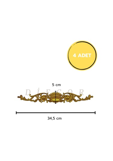Diecor Dekoratif Polimer Eskitme, Mobilya, Duvar Ve Tavan Motifi Beyaz 34 X 10 Model:xa112