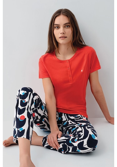 Pierre Cardin Kadın Kırmızı Pijama Takım Kırmızı