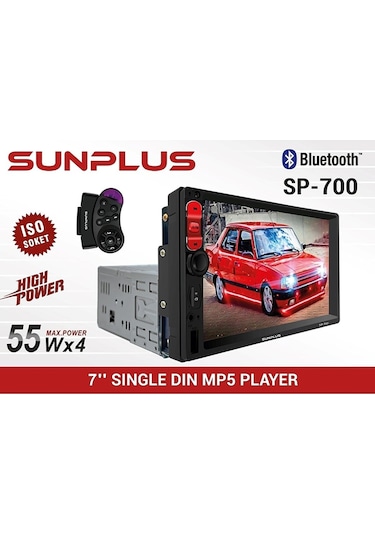 SP-700 7" Mp5 Çalar 55W x 4 Bluetooth Dokunmatik Ekra Oto Teyp