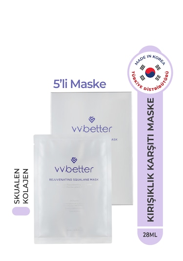Vvbetter Rejuvenating Squalane Mask Yüz Maskesi Kore 5'li