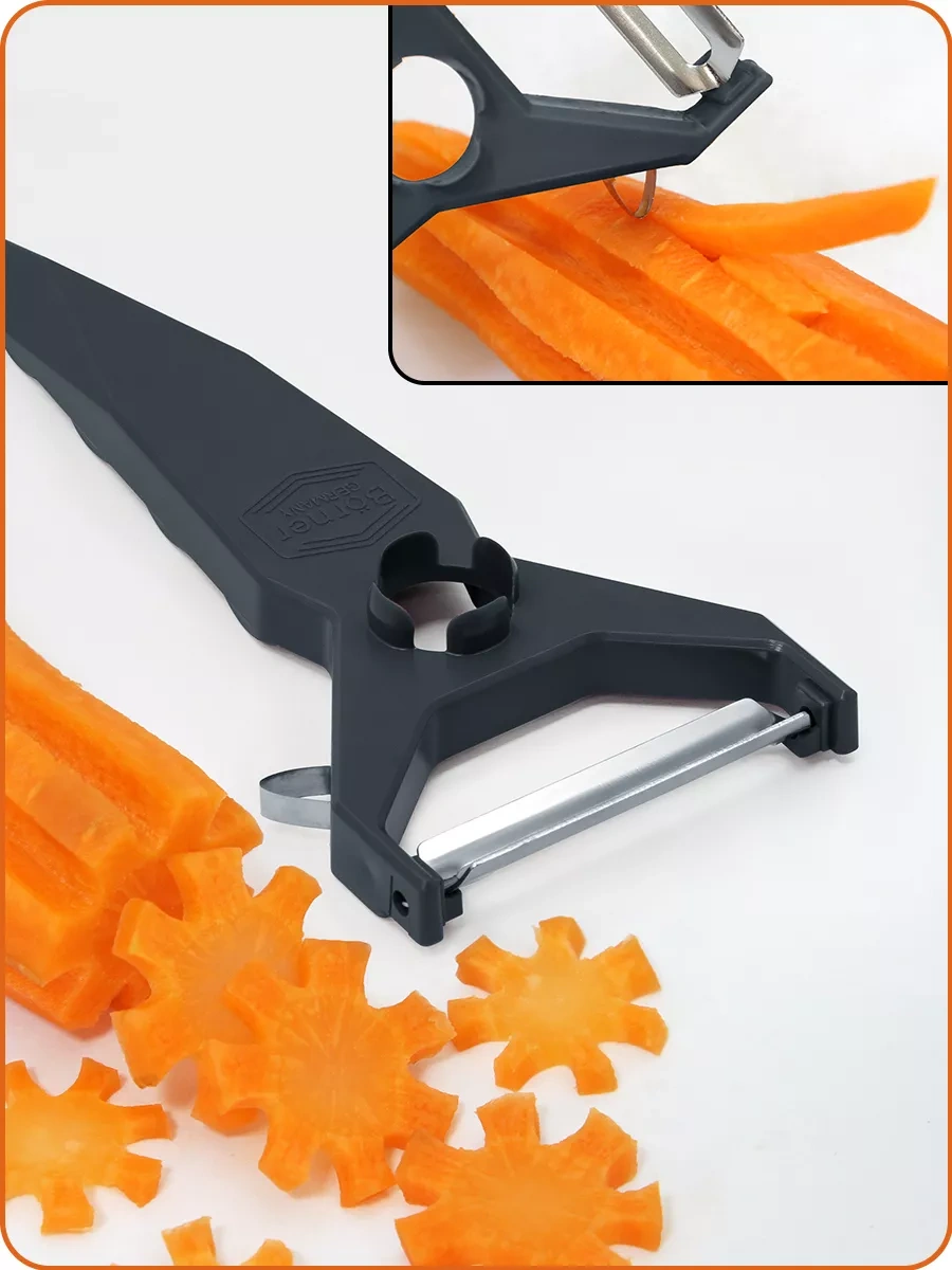 Borner 5'i 1 Arada Sebze Soyucu-dekoratör 172698105 Koyu Gri