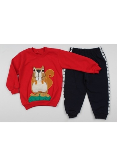 Erkek Çocuk Alt Üst Takım % 80 Pamuklu (516592823) Kırmızı