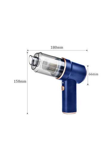 Suntek Araç Mavisi Için El Süpürgesi Akülü 7x6inç Toz Mavi Mavi