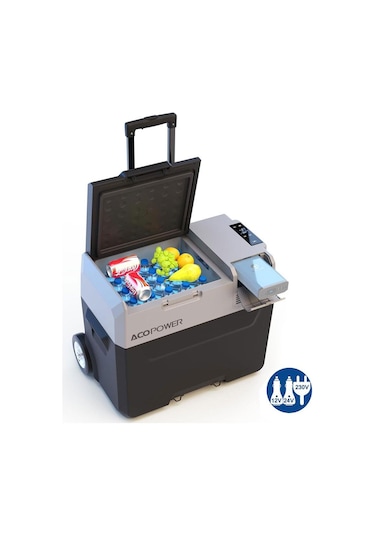 Acopower Px40 12/24/220volt 40litre Kompresörlü Tekerlekli Outdoor Oto Buzdolabı Akü Dahil Değildir