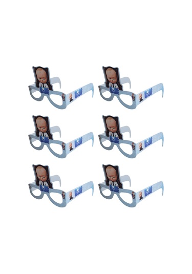 Baby Boss Temalı Kağıt Gözlük 6 Adet Parti Gözlüğü Tüm Yaşlar