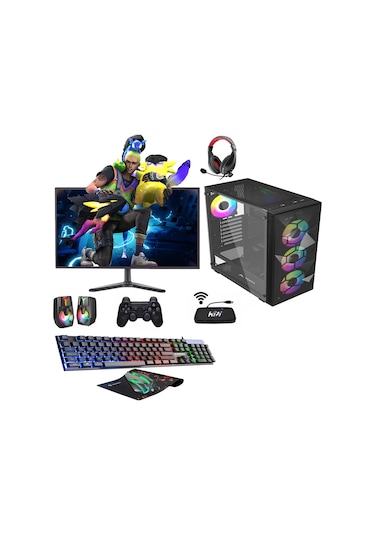 Venüs Venüs22544 Ryzen5-5500 32 GB 1 TB SSD 12 GB RTX3060 23.6" Free Dos Masaüstü Oyuncu Bilgisayarı