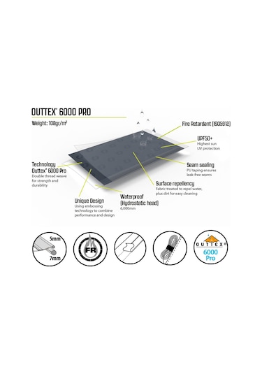Outwell Canopy Tarp M Geniş Hacimli Tarp & Gölgelik Gri
