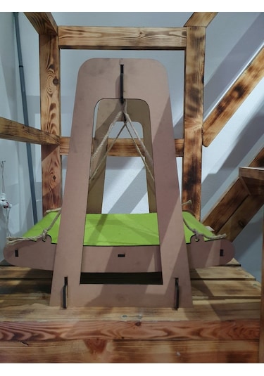 Aquahome Mavi Ahşap Kedi Salıncağı 52 x 36 x 47 CM