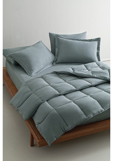 Puffy Mabel Çift Kişilik Comfort Uyku Seti - İndigo Mavi