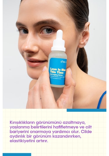 She Vec Love In Blue This Time Nemlendirici Onarıcı ve Canlandırıcı Serum 30 ML
