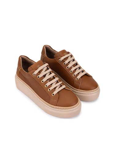 Tamer Tanca Kadın Hakiki Deri Taba Sneakers & Spor Ayakkabı 1116 5022-09 Bn Ayk Sk25-26 Taba Fltr Taba