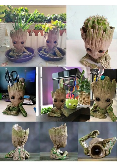 Maks Store Groot Marvel Saksı, Çiçekler İçin Vazo Ve Saksı, Düzenleyici 151379869 Yeşil