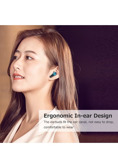 Qingmipy Siyah X6 Kablosuz Oyuncu Kulaklıkları, Oyun/müzik Çift Mod, Led Pil Göstergesi, 13mm Hoparlör, Bt5.1, 10m Alınım Mesafesi