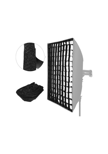 Pazly 70x100cm Siyah Petek Izgara Softbox, Döngü Tutturucu, Portre Ve Ürün Çekimleri İçin Uygun