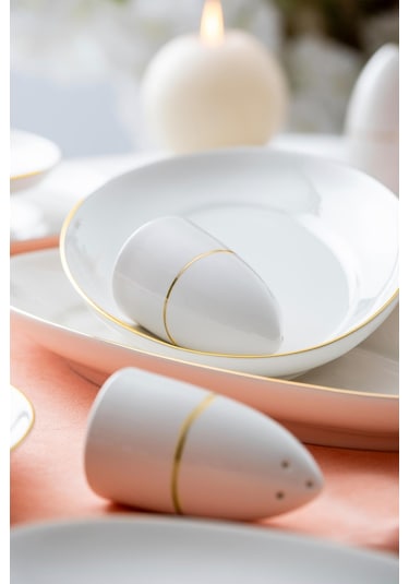 Mallory 54 Parça 12 Kişilik Gold Porselen Yemek Takımı