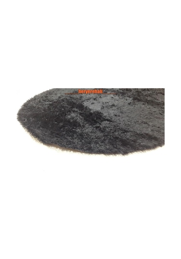 Doğuş Tavşan Tüyü Siyah Oval 140X200Cm