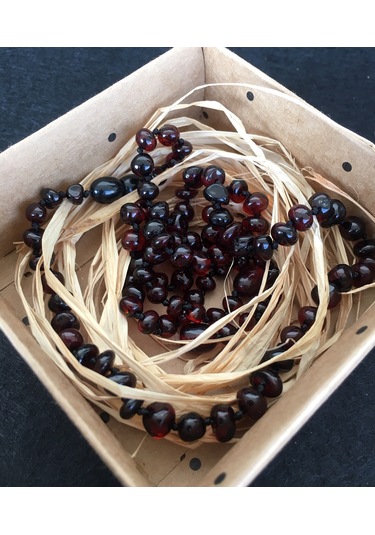 İpek Kehribar Baltık Kehribar Kolye Kız-Erkek Bebek Kolyesi 33 Cm 0-3 Yaş Çok Renkli