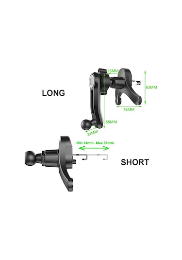 Seametal Araba Hava Çıkış Havalandırma Telefon Tutucu Yerçekimi Algılama Akıllı Telefo Standı 360 Döndürme Telefon Tutucu 56417927