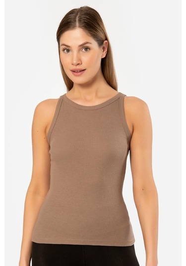 Kadın Halter Yaka Fitilli Atlet 001