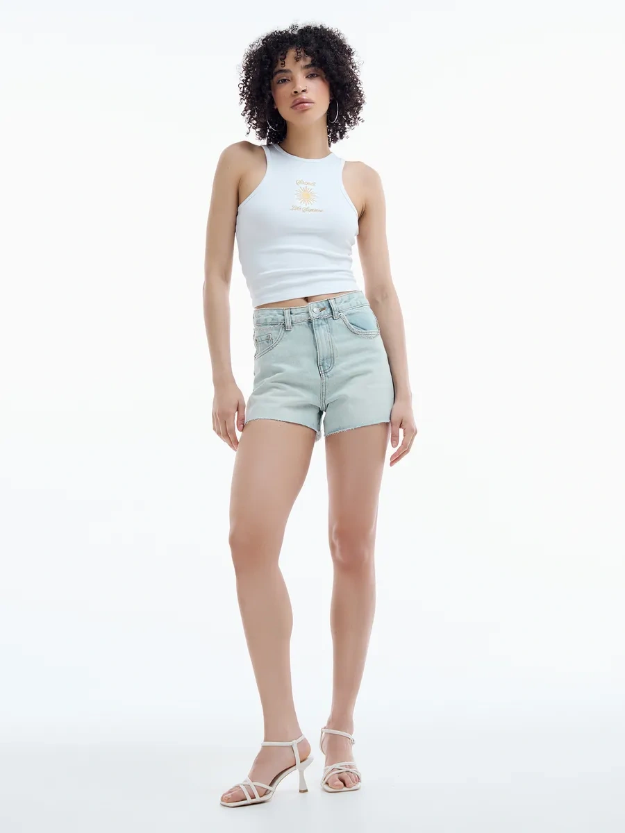 Tvoe Nakışlı Yazlık Atlet 432473419 Beyaz