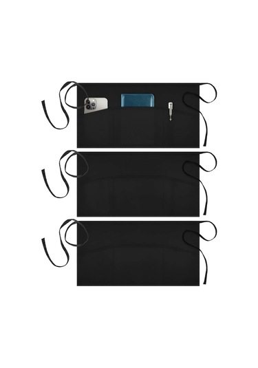 3 Cepli 3 Paket Garson Önlüğü, Pamuklu Garson Garson Bel A 3,pamuk Diğer