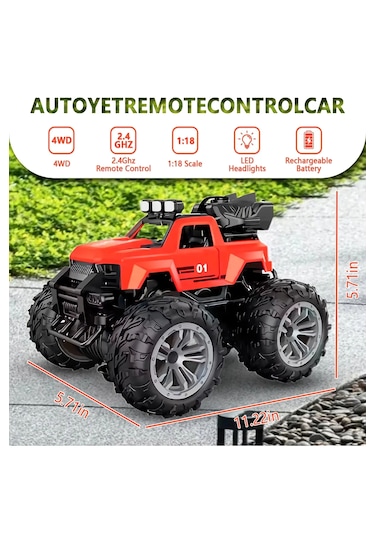 Uzaktan Kumandalı Şarjlı Duman Atan Araba 4x4 Buharlı Işıklı Uzak