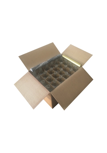 Afracam Dorika Şeffaf 500 ML Cam Şişe Kapak Kapüşon 30 Adet