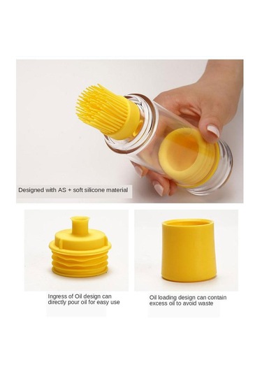 Homyl 2'si 1 Arada Dağıtıcı Silikon Yağı Fırça Şişesi Sarı