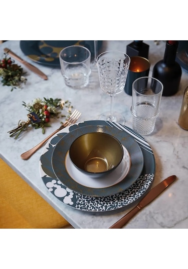 Orme Gold - Lacivert Tealight Mumluk 300ml 10 Cm