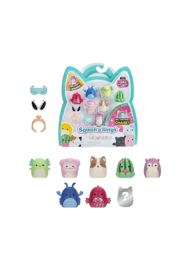 Squishmallows Squish-a-longs 8 Figür + Yüzük Set Seri 2 Al0065