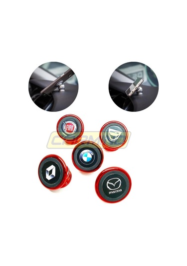 Kırmızı Mıknatıslı Metal Telefon Tutucu