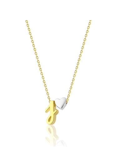 Azuris 925k Gümüş Üç Boyutlu Elyazısı Kalp J Harfi