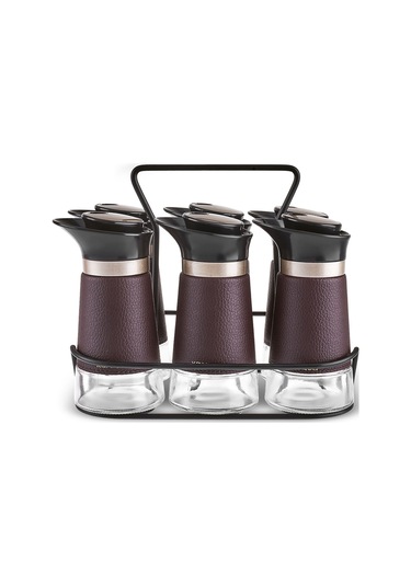 Karaca New Latin Standlı 7 Parça Baharat Seti 100 Ml Kahverengi