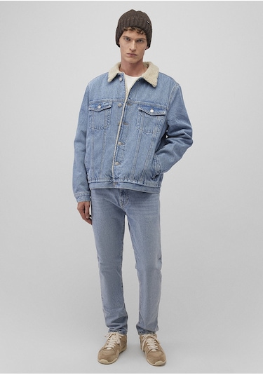 Mavi - Zander Classic Denim Suni Kürklü Açık Mavi Jean Ceket 0111214-88554 Mavi