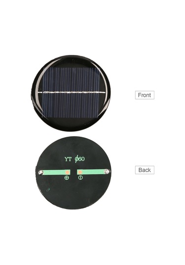 Youmex 0.28w 5v 56ma Çok Kristal Güneş Paneli, 60mm Çaplı, Ip65 Su Geçirmez, Yüksek Verim, Dıy Projeler, Eğitim, Oyuncaklar İçin