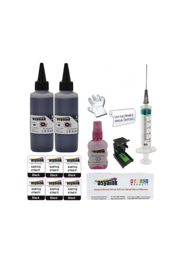 Hp 5275 Uyumlu Siyah Kartuş Dolum Seti - 2x100ml -hp 652