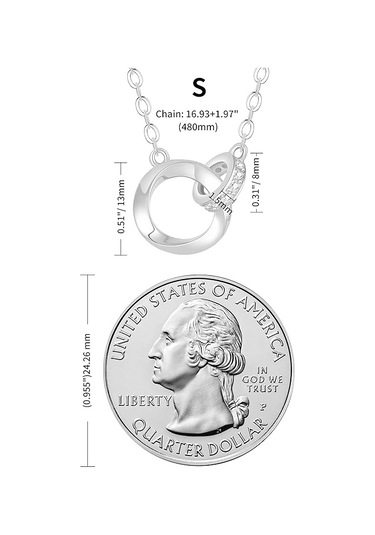 5a Zirkonya Çift Daire Kolye Zincirli Gümüş Kadın Kolye Gümüş Kadın Altın Kaplama Kız Kardeş Dostluk Anne Kız Kolye Doğum Günü Anneler Günü Sevgililer Günü Hediyeleri Diğer