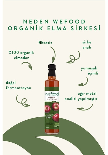 Wefood Organik Elma Sirkesi 500 ml
