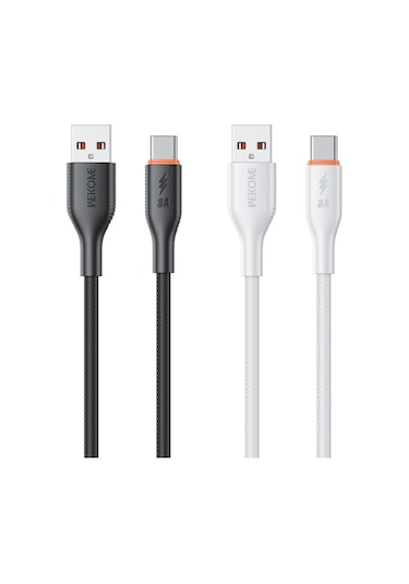 Wk Wdc-91a 66w Usb Tip-c Silikon Veri Kablosu, Uzunluk: 1m Siyah