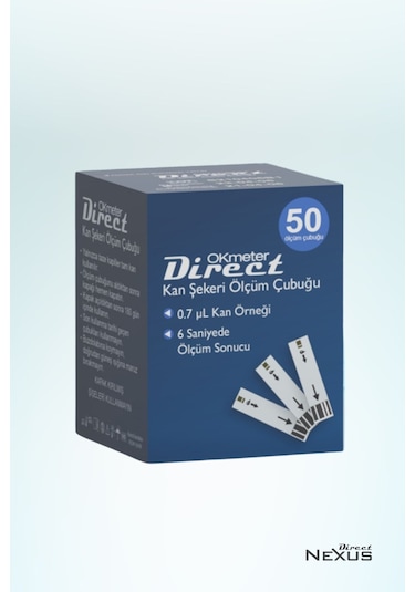 Direct Şeker Ölçüm Çubuğu Stribi 50'li